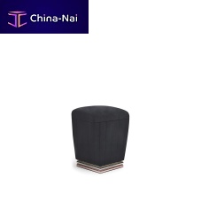 Traditional pouf MIAfabricbrasssquare