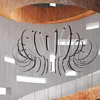 Pendant lamp RINGS VERTICALEaluminumbrassoriginal design