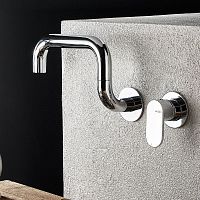 Wall-mounted mixer tap Laundrystainless steelkitchen2-hole