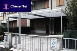 Self-supporting pergola wall-mountedaluminumsun shade louvers