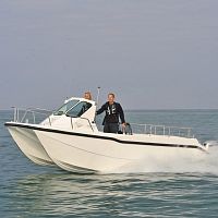 Center console catamaran West Coast Runoutboardtwin-enginesport-fishing
