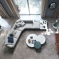 Modular sofa Aviocontemporaryfabricleather