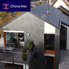 Cassette cladding RECTANGULAR DOUBLE COVERINGslatetexturedconcrete look