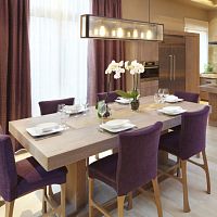 Contemporary dining table TONS CLAIRSoakstoneoak base