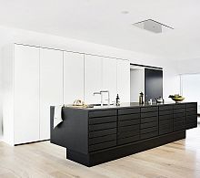 Contemporary kitchen FORM 1 wood veneersolid woodFenix NTM®