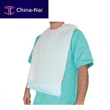 Single-use medical bib adultwhite