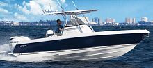 Outboard center console boat 245 CCtwin-enginesport-fishingwith T-top