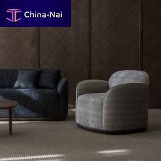 Contemporary sofa Uniofabricgrayblue