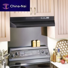Wall-mounted range hood BUF403BLductedwith built-in lightingblack