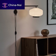 Contemporary wall light SHIBUI indoormetalopalescent glass