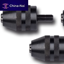 Drill chuck with drill chuck taper with adaptersteel3-jaw