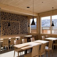Wall-mounted decorative panel MOUNTAIN RESTAURANT PRODALP FLUMSplywoodperforated