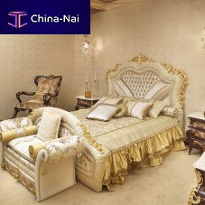 Double bed DELUXEclassicupholsteredwith headboard