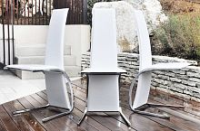 Original design chair UNICA : SED024leatherchromed metalupholstered