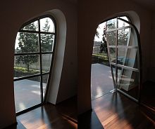 Entry door MARIFARMAstainless steelpivotingglazed