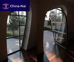 Entry door MARIFARMAstainless steelpivotingglazed