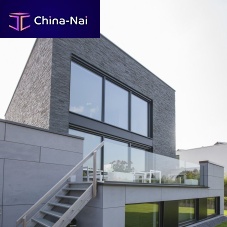 Quartzite wall cladding NATURAL STONE - BLACK QUARTZ STONESKINexteriorinterior