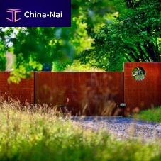 Swing gate REALslidingCOR-TEN® steelpanel