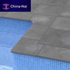 Concrete swimming pool coping GARONNE Seriescornercurved