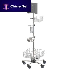 Hygiene station on casters S025120Swith hand sanitizer holderwith glove boxwith basket
