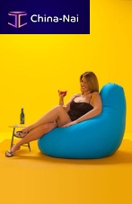 Contemporary bean bag CLASSIC textileblue