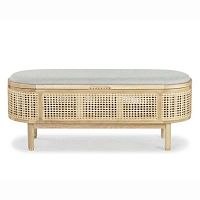 Contemporary ottoman Ankharafabricwhite oakoval