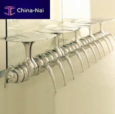 Organic design bench CATERPILLAR cast aluminummodular