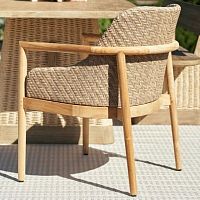 Contemporary dining chair CHILTONoutdoorsynthetic rattanteak base