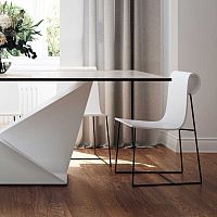Contemporary dining chair Loose Curlindoorplywoodmetal base