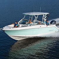Outboard runabout R247twin-enginebowriderdual-console