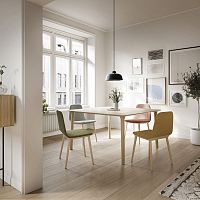 Contemporary dining table ROLLoakwalnutplywood