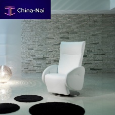 Contemporary relaxing armchair Championleatherfabricwooden