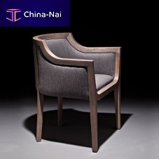 Contemporary chair GENEVE BRIDGEindoorfabricoak
