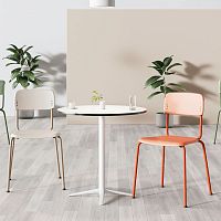 Contemporary chair Joyindoorpolypropylenepainted steel base