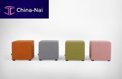 Contemporary pouf fabric
