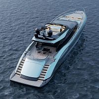 Cruising super-yacht 104 REVhard-top4-cabindisplacement