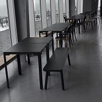 Contemporary bench Oneoakashwithout backrest