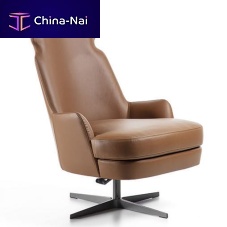 Contemporary armchair PO88 SHAPEfabricleatherhigh-back