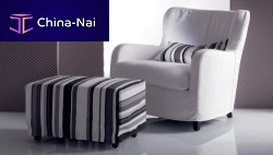 Contemporary armchair MIMILLAfabricwith footrestwith removable cover