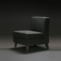 Contemporary fireside chair RUE DU BACfabricwoodenwith washable removable cover