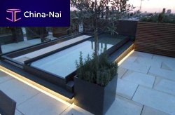 Metal glass roof OPENING SLIDING retractable