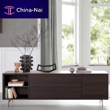Contemporary sideboard sidewoodenceramicwith shelf