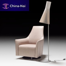 Contemporary armchair ZELOSleathermetalwooden
