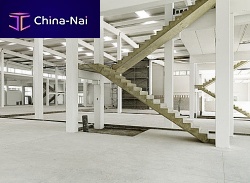 Half-turn staircase concrete stepconcrete frametechnical