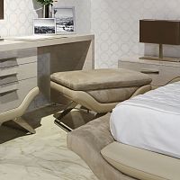 Contemporary stool PUROmetal baseupholstered