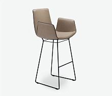 Contemporary bar chair AMELIEindoorfabricleather