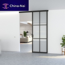 Aluminum sliding system Slideways 5730 - Singleglass doorconcealed runnerwall-mounted
