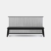 Contemporary bench oaksolid woodwalnut