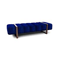 Contemporary bench CY Indigowoodenfabricleather