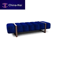 Contemporary bench CY Indigowoodenfabricleather